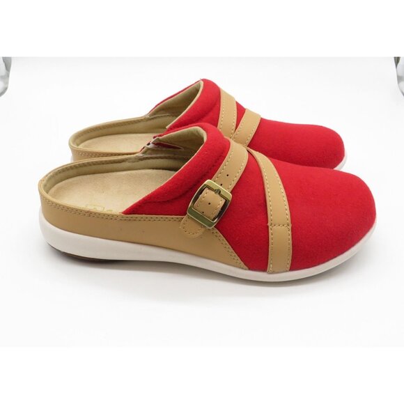 Spenco Women's 8D Orthotic Slip-On Red Clogs Adjustable Straps NEW - Picture 1 of 7